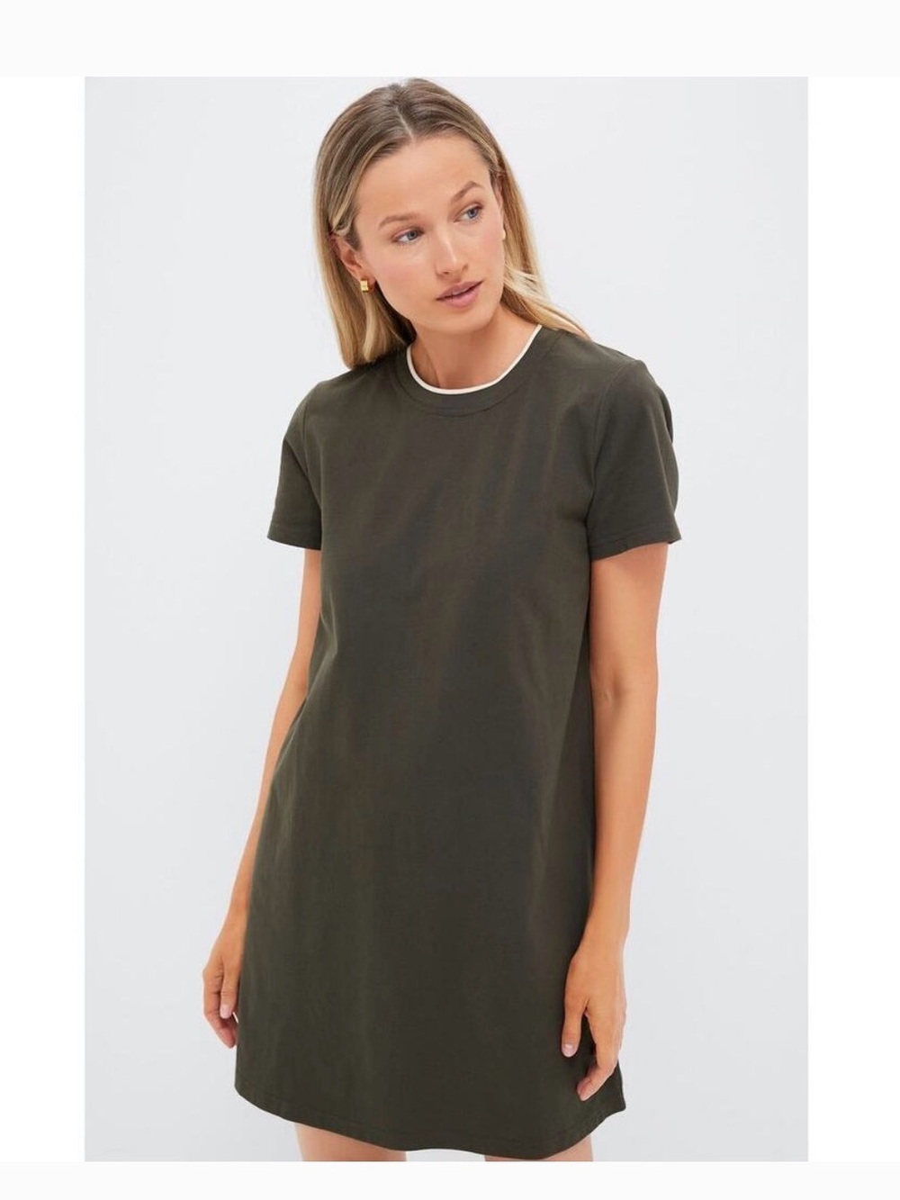 Tuckernuck Pomander Place Olive Green Aimee T Shirt Dress